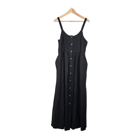 Patagonia Dresses & Skirts - Patagonia Womens Size M Garden Island Dress Black Hemp/Lyocell
